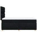 kontinentalseng med madras 100x200 cm stof sort