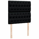 kontinentalseng med madras 100x200 cm stof sort