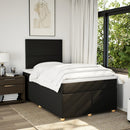 kontinentalseng med madras 120x190 cm stof sort