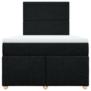kontinentalseng med madras 120x190 cm stof sort