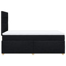 kontinentalseng med madras 120x190 cm stof sort