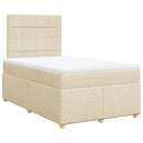 kontinentalseng med madras 120x190 cm stof cremefarvet