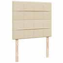kontinentalseng med madras 120x190 cm stof cremefarvet