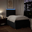 kontinentalseng med madras 120x190 cm stof sort