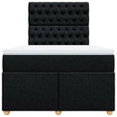 kontinentalseng med madras 120x190 cm stof sort