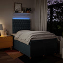kontinentalseng med madras 120x190 cm stof blå
