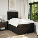 kontinentalseng med madras 120x190 cm stof sort