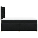 kontinentalseng med madras 120x190 cm stof sort