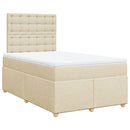 kontinentalseng med madras 120x190 cm stof cremefarvet