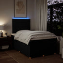 kontinentalseng med madras 120x200 cm stof sort