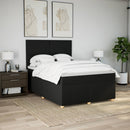 kontinentalseng med madras 140x190 cm stof sort