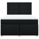 kontinentalseng med madras 140x190 cm stof sort