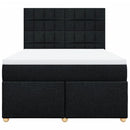 kontinentalseng med madras 140x190 cm stof sort