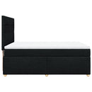 kontinentalseng med madras 140x190 cm stof sort
