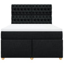 kontinentalseng med madras 140x190 cm stof sort