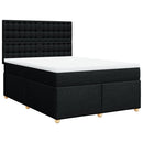 kontinentalseng med madras 140x190 cm stof sort