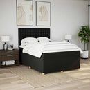 kontinentalseng med madras 140x190 cm stof sort
