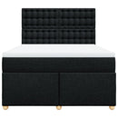 kontinentalseng med madras 140x190 cm stof sort