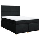 kontinentalseng med madras 140x200 cm stof sort