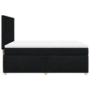 kontinentalseng med madras 140x200 cm stof sort
