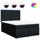 kontinentalseng med madras 160x200 cm stof sort