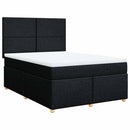 kontinentalseng med madras 160x200 cm stof sort