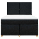 kontinentalseng med madras 160x200 cm stof sort