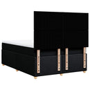 kontinentalseng med madras 160x200 cm stof sort