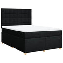 kontinentalseng med madras 160x200 cm stof sort
