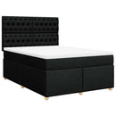 kontinentalseng med madras 160x200 cm stof sort