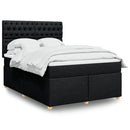 kontinentalseng med madras 160x200 cm stof sort