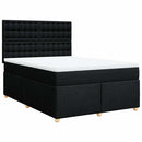 kontinentalseng med madras 160x200 cm stof sort