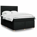 kontinentalseng med madras 160x200 cm stof sort