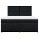 kontinentalseng med madras 180x200 cm stof sort