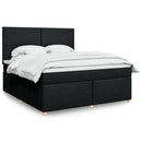 kontinentalseng med madras 180x200 cm stof sort