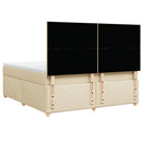 kontinentalseng med madras 180x200 cm stof cremefarvet