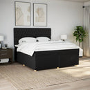 kontinentalseng med madras 180x200 cm stof sort