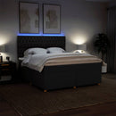 kontinentalseng med madras 180x200 cm stof sort