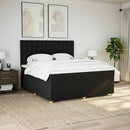 kontinentalseng med madras 180x200 cm stof sort