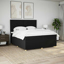 kontinentalseng med madras 200x200 cm stof sort