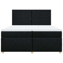 kontinentalseng med madras 200x200 cm stof sort