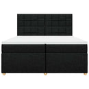 kontinentalseng med madras 200x200 cm stof sort