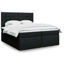 kontinentalseng med madras 200x200 cm stof sort