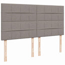 kontinentalseng med madras 200x200 cm stof gråbrun