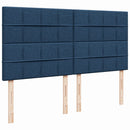 kontinentalseng med madras 200x200 cm stof blå
