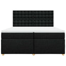 kontinentalseng med madras 200x200 cm stof sort
