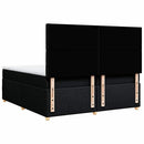 kontinentalseng med madras 200x200 cm stof sort