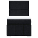 kontinentalseng med madras 80x200 cm stof sort