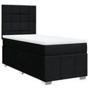 kontinentalseng med madras 80x200 cm stof sort