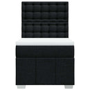 kontinentalseng med madras 80x200 cm stof sort